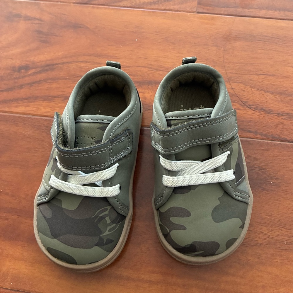 Carter's Green Camouflage Kids Sneakers